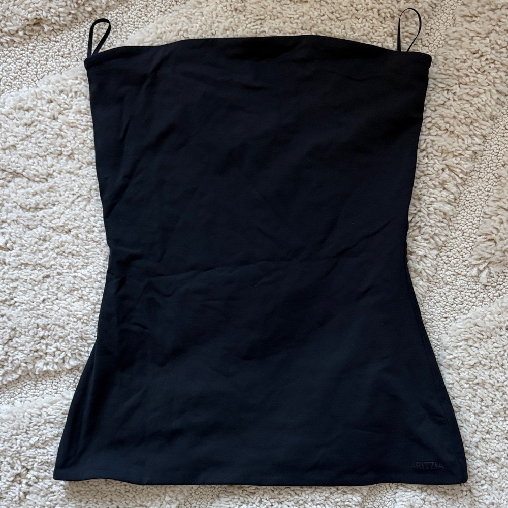 Aritzia Black Strapless Camisole with Thin Straps